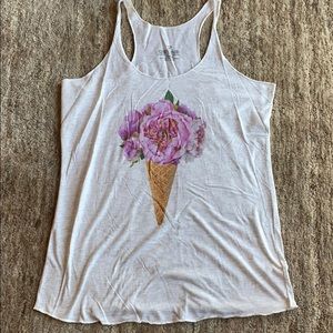 Flower Ice Cream Tank Top *Size 2X*